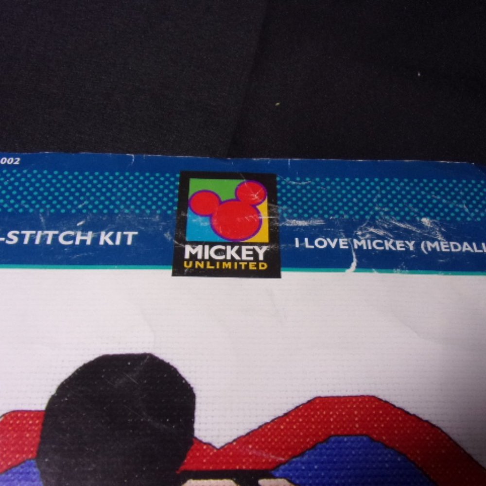 Vintage Mickey Mouse Unlimited Cross Stitch Kit, I Love Mickey, Needle Craft, - Picture 8 of 10